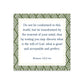 Scripture Static Cling, Be Transformed