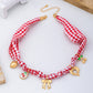 Gingham Scarf Charm Necklace