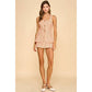 Round Neckline sleeveless Romper