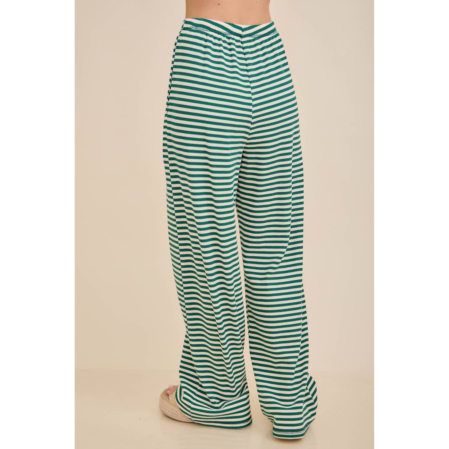Rib Stripe Matching Pants Set