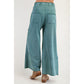 PLUS SIZE-MINERAL WASHED TERRY KNIT PANTS
