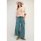 PLUS SIZE-MINERAL WASHED TERRY KNIT PANTS