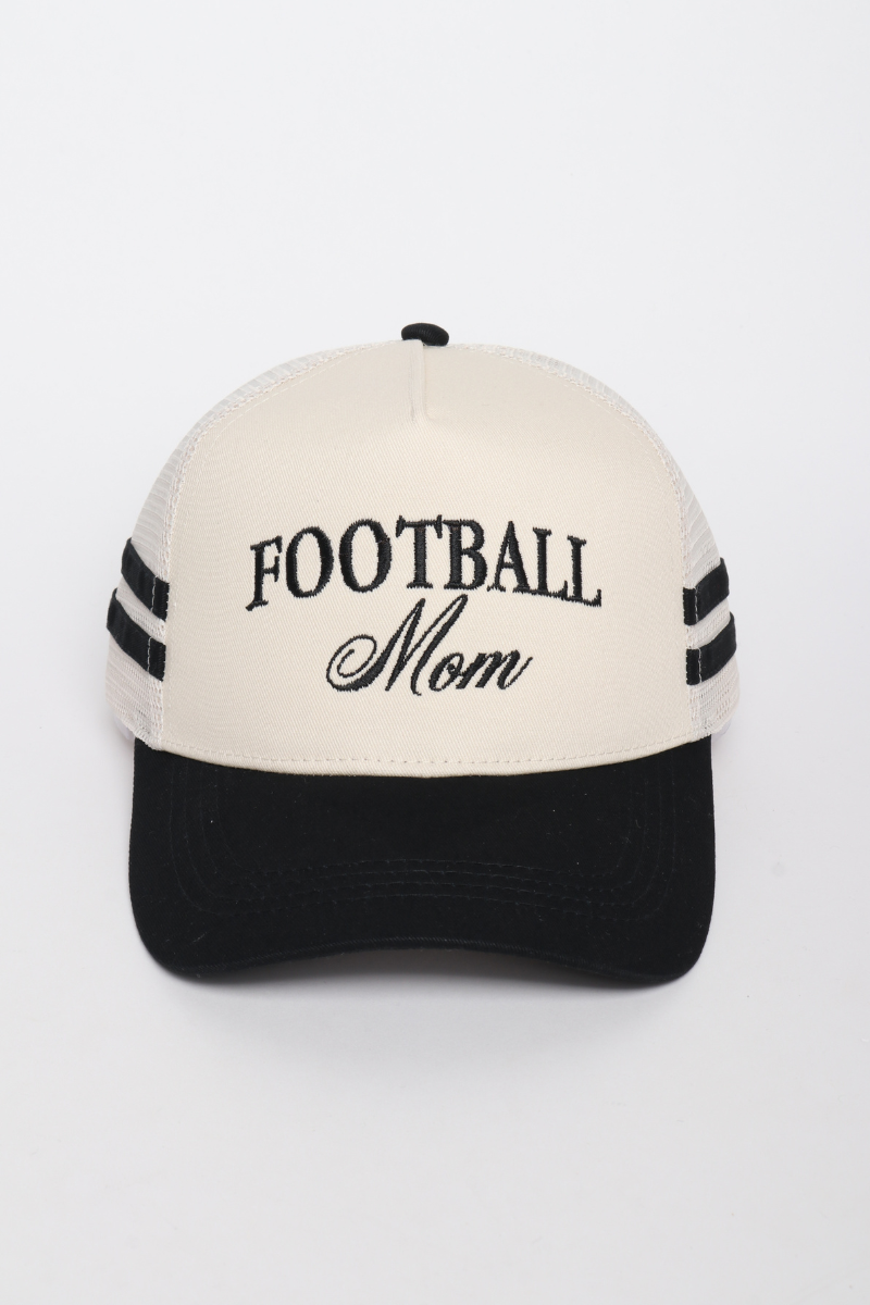 FOOTBALL MOM Embroidered Trucker Hat