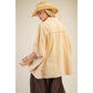 TEXTURED LINEN OVERSIZED SHIRT