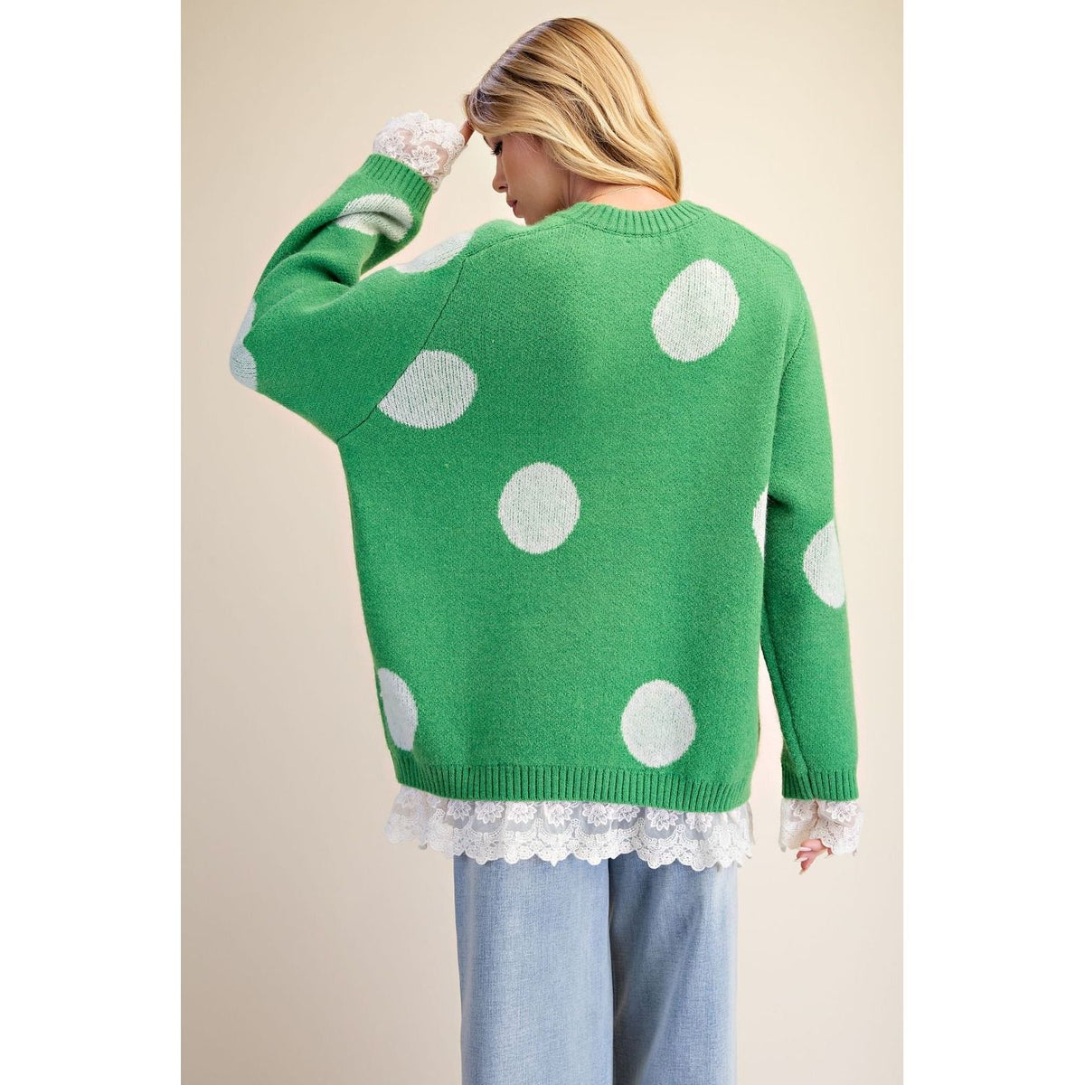 POLKA DOTS KNITTED SWEATER