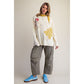 FLORAL PATCH WASHED COTTON TOP