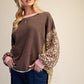WASHED TERRY KNIT PULLOVER