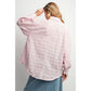 PINK TEXTURED VOILE BUTTON DOWN SHIRT