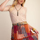 TEXTURED LACE FITTED TOP