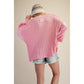 WASHED CABLE KNITTED SWEATER
