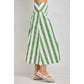 PLUS STRIPED MIDI SKIRT
