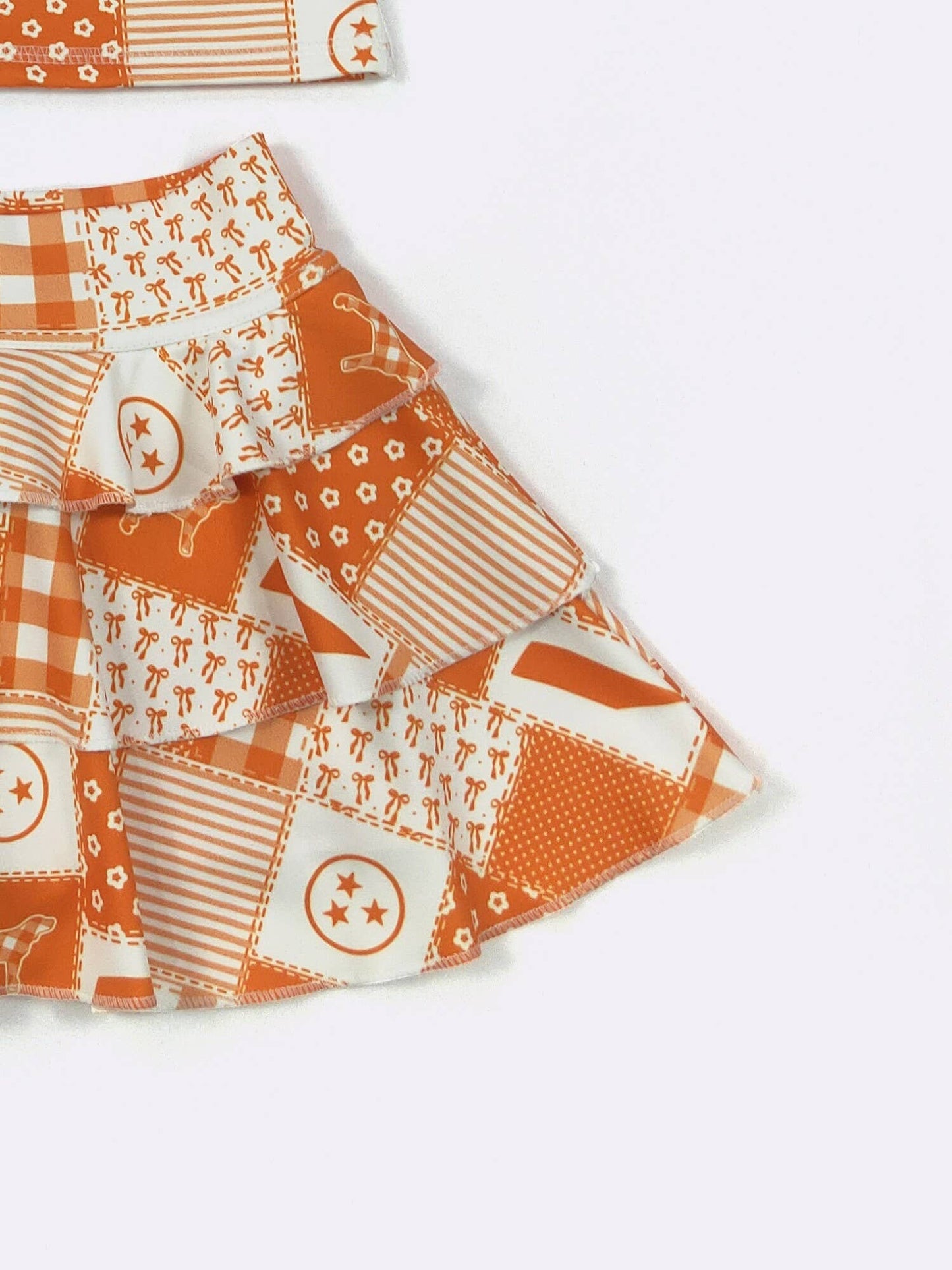 Set Patchwork TN Ruffle Girls Skort Set