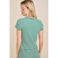 Rib Stripe Matching Pants Set