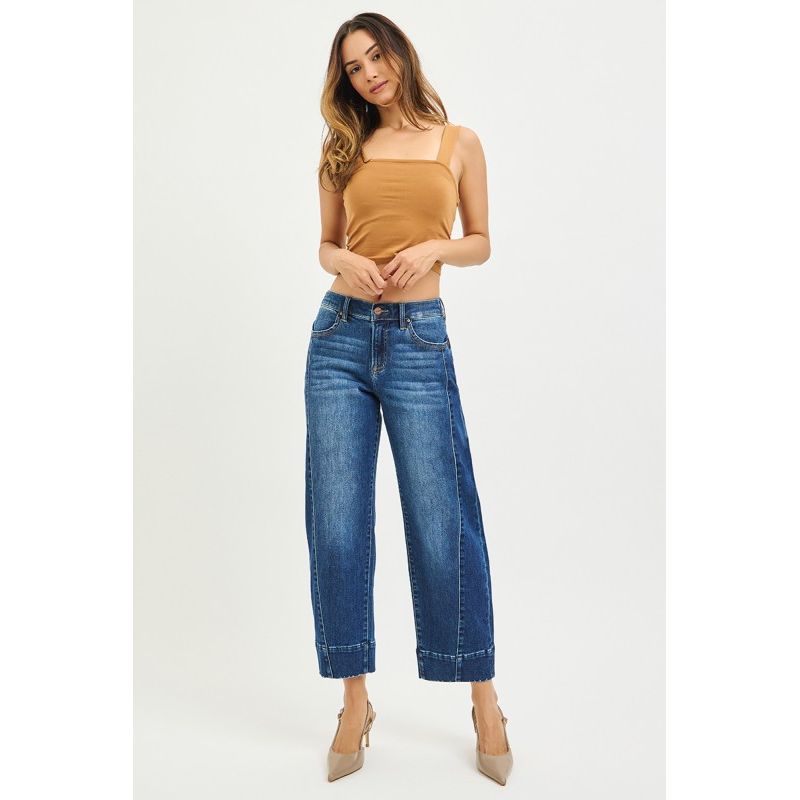 Slouchy Cropped Barrel Jeans