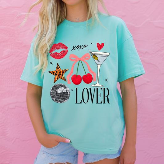 Valentines lover cherries premium graphic tshirt dtf printing