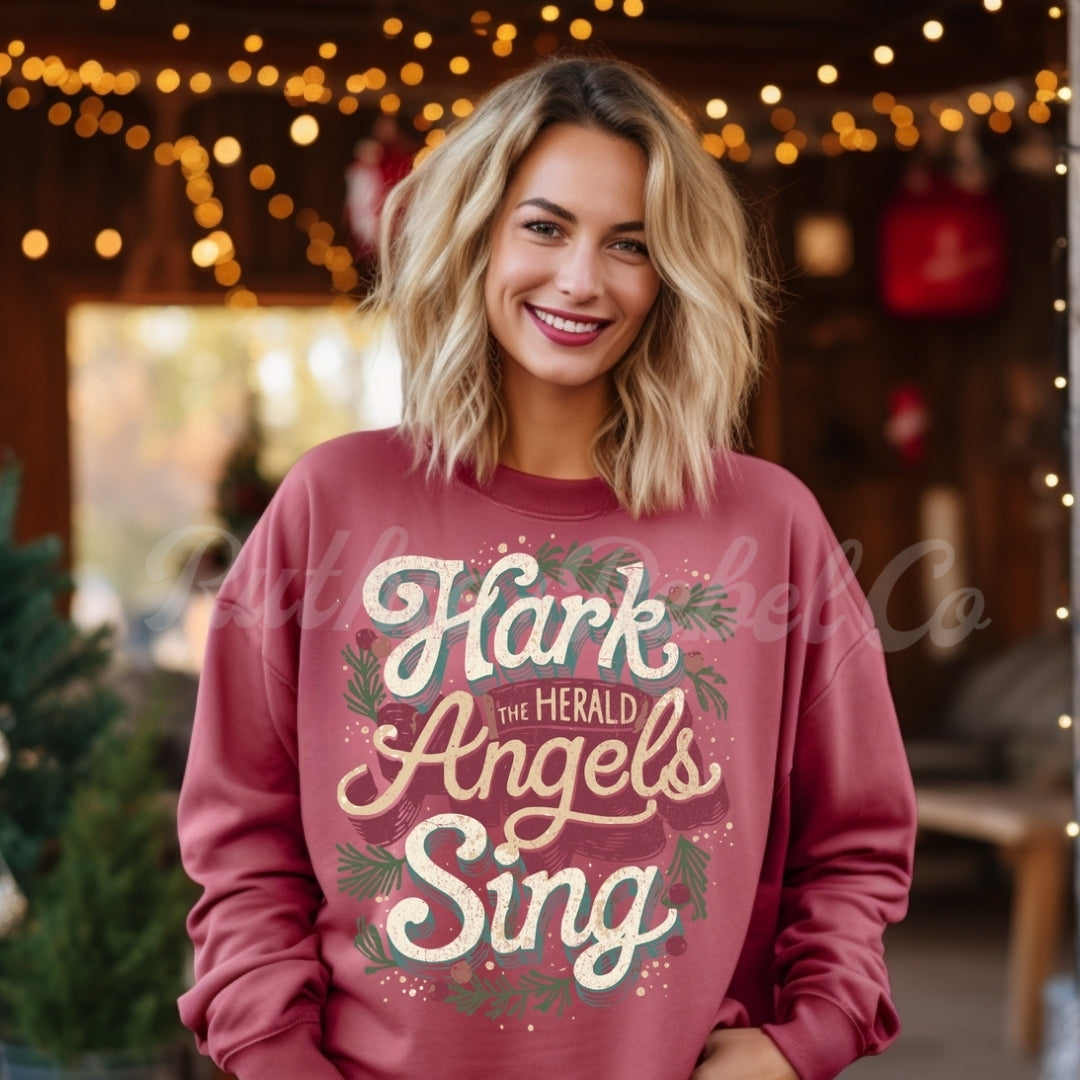 Red Hark the Harold Angels Sing Christmas Crewneck