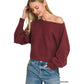 Boat Neck Balloon Sleeve Sweater