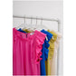 RUFFLE TRIM BLOUSE