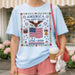 250th AMERICA FAUX CROSS STITCH TEE