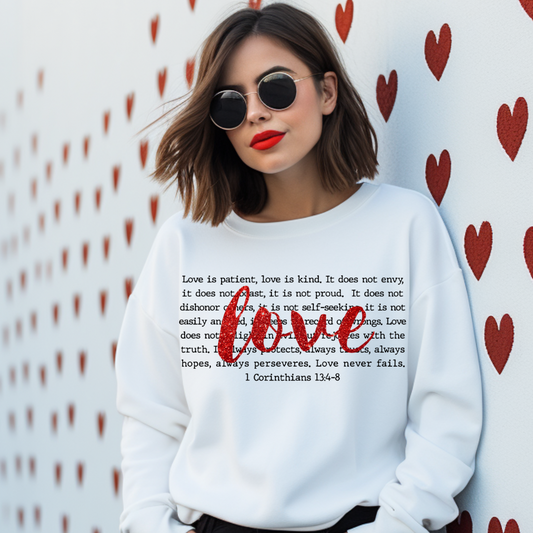 Love is Scripture DTF printing premium graphic valentines graphic t-shirt