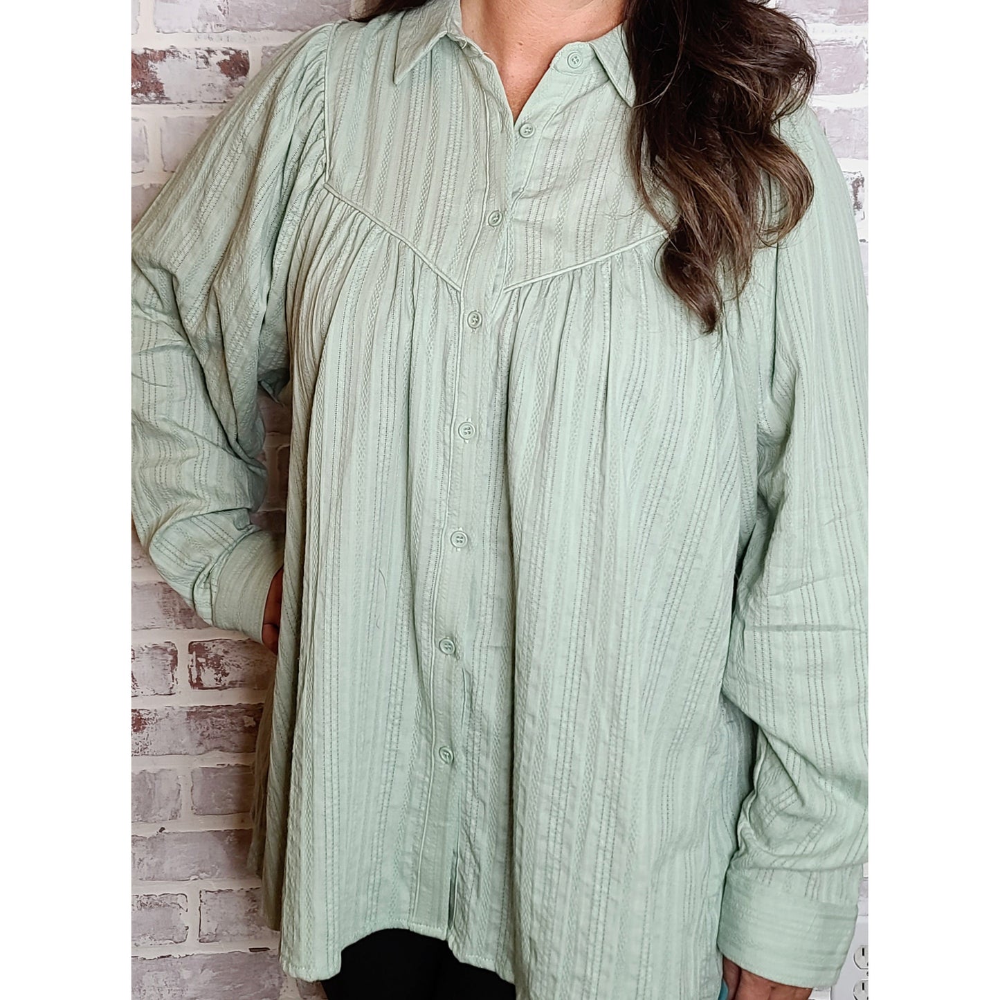 {MARKDOWN} Sage Western Babydoll Top