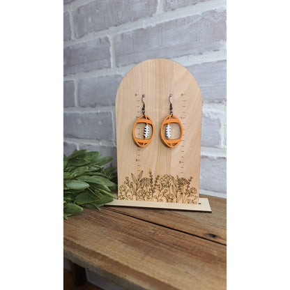 Gameday Football Wooden Earrings