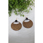 Wood and Leather Rattan Earrings