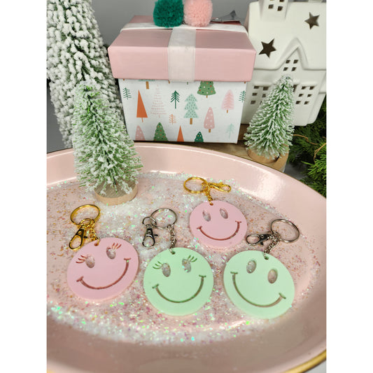 Happy Face Keychain Charms