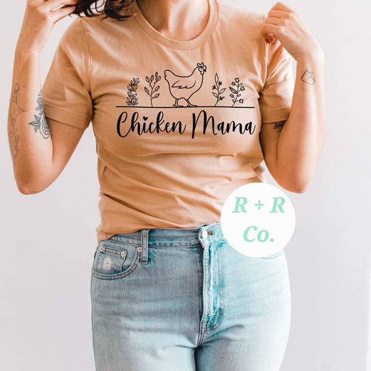 CHICKEN MAMA WITH CHICKEN TSHIRT