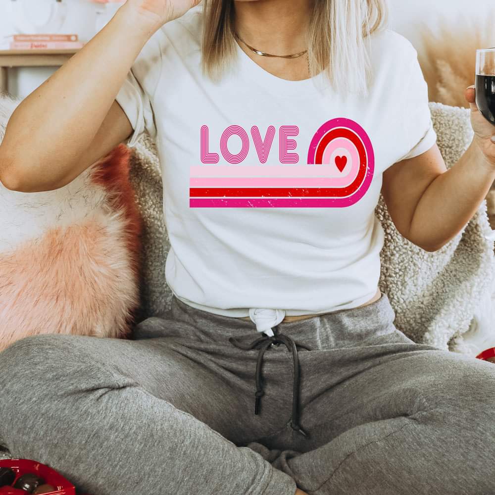 80 retro love valentine tshirt