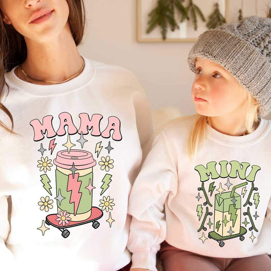 Mama and Mini skateboard tshirt 