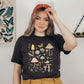 pastel color spring mushroom garden kids tshirt