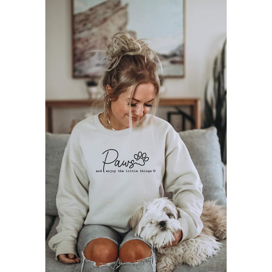 Dog Paws, quote paws and enjoy the little things shirt
