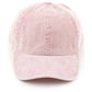 Stonewashed Corduroy Baseball Cap
