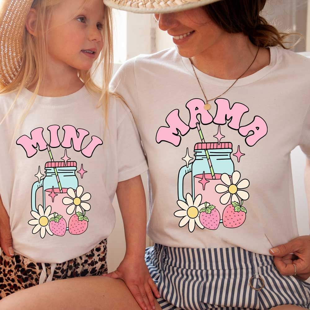 Mama and mini spring drink tshirt