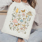 Pastel color mushrooms tote bag