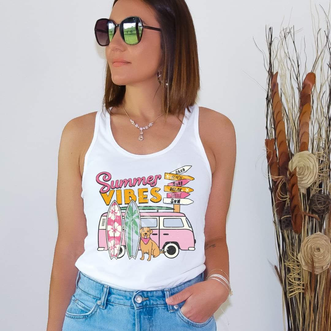 Summer Vibes Surf Van Tee