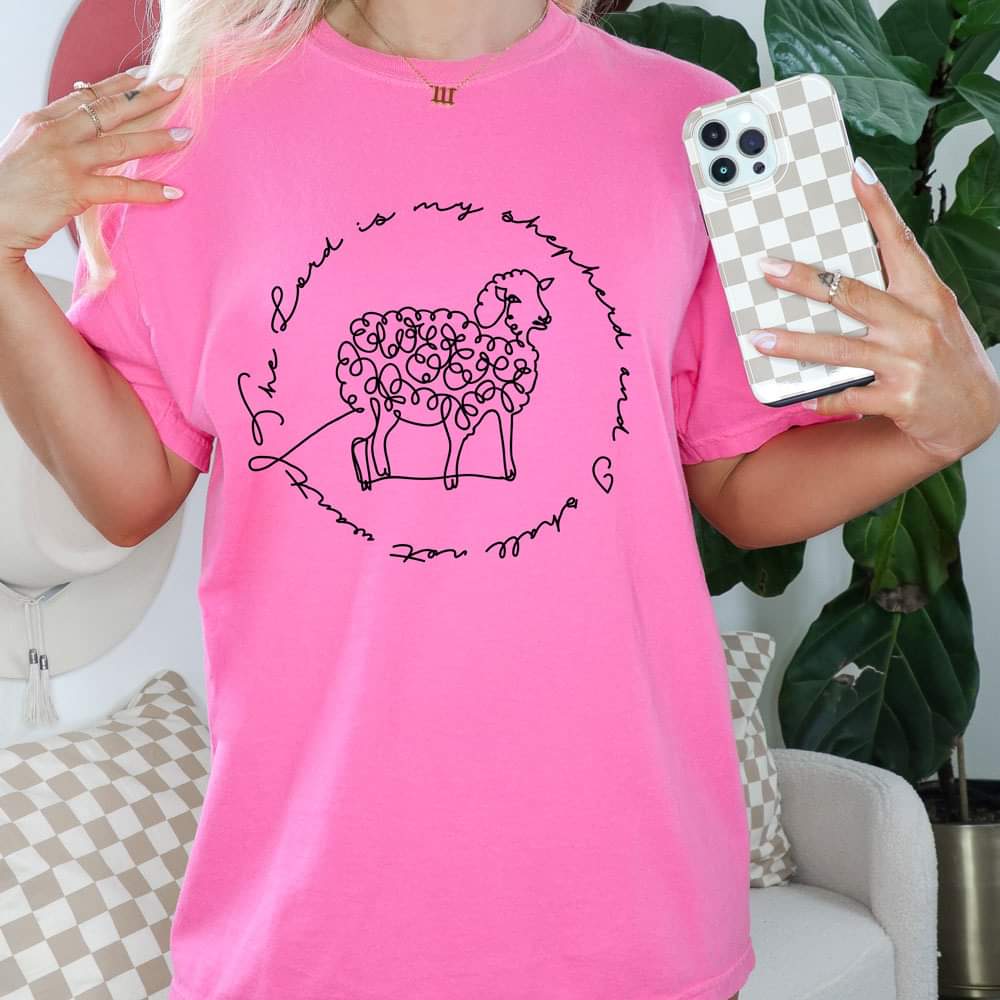 The lord is my shepherd easter sheep tshirt