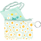 Daisy flowers coin pouch with key ring